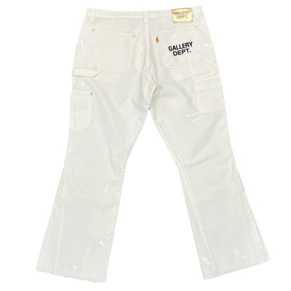 Gallery Dept. White Paint Splatter Flare Denim (FREE)(1 Year Anniversary)