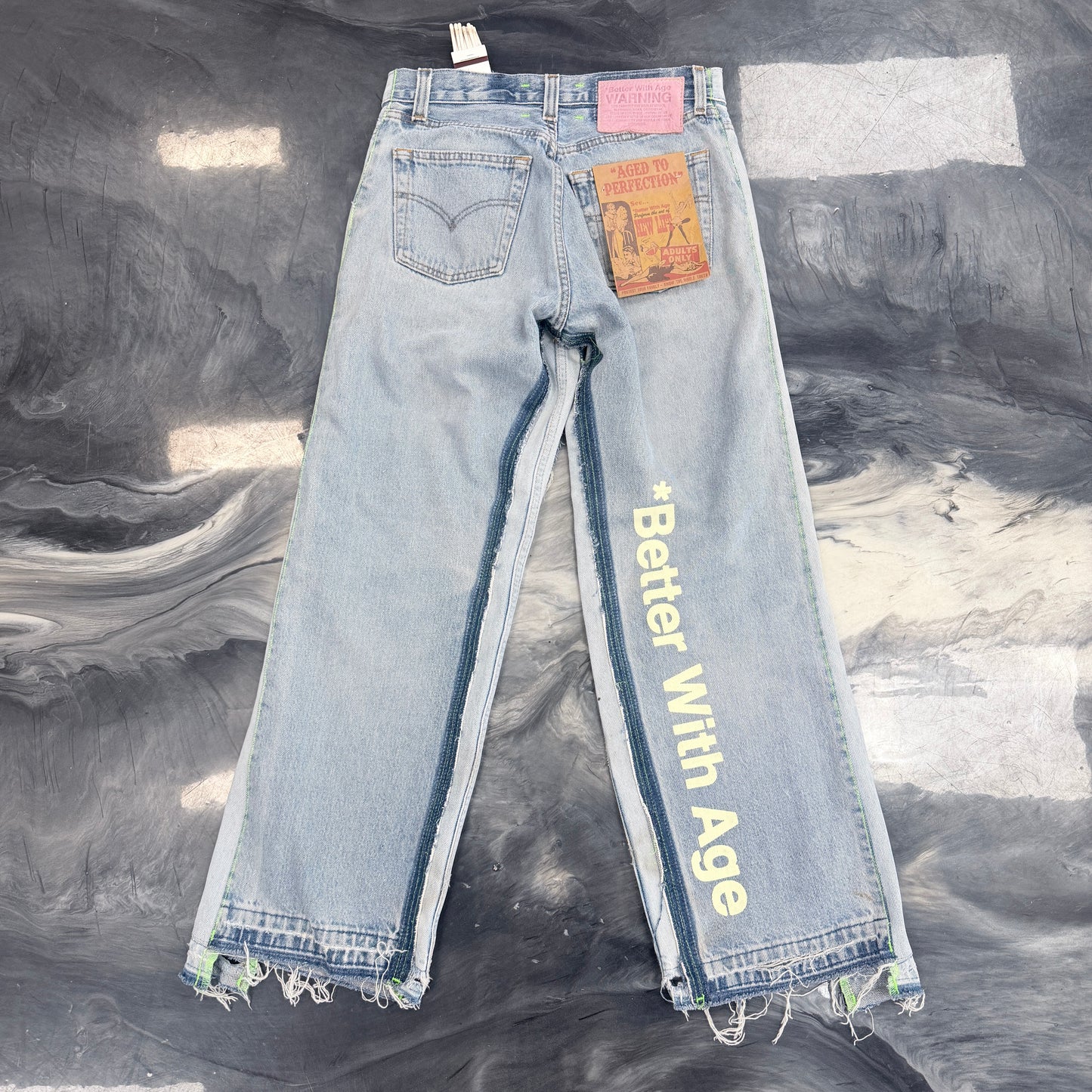 Better with age blue people denim