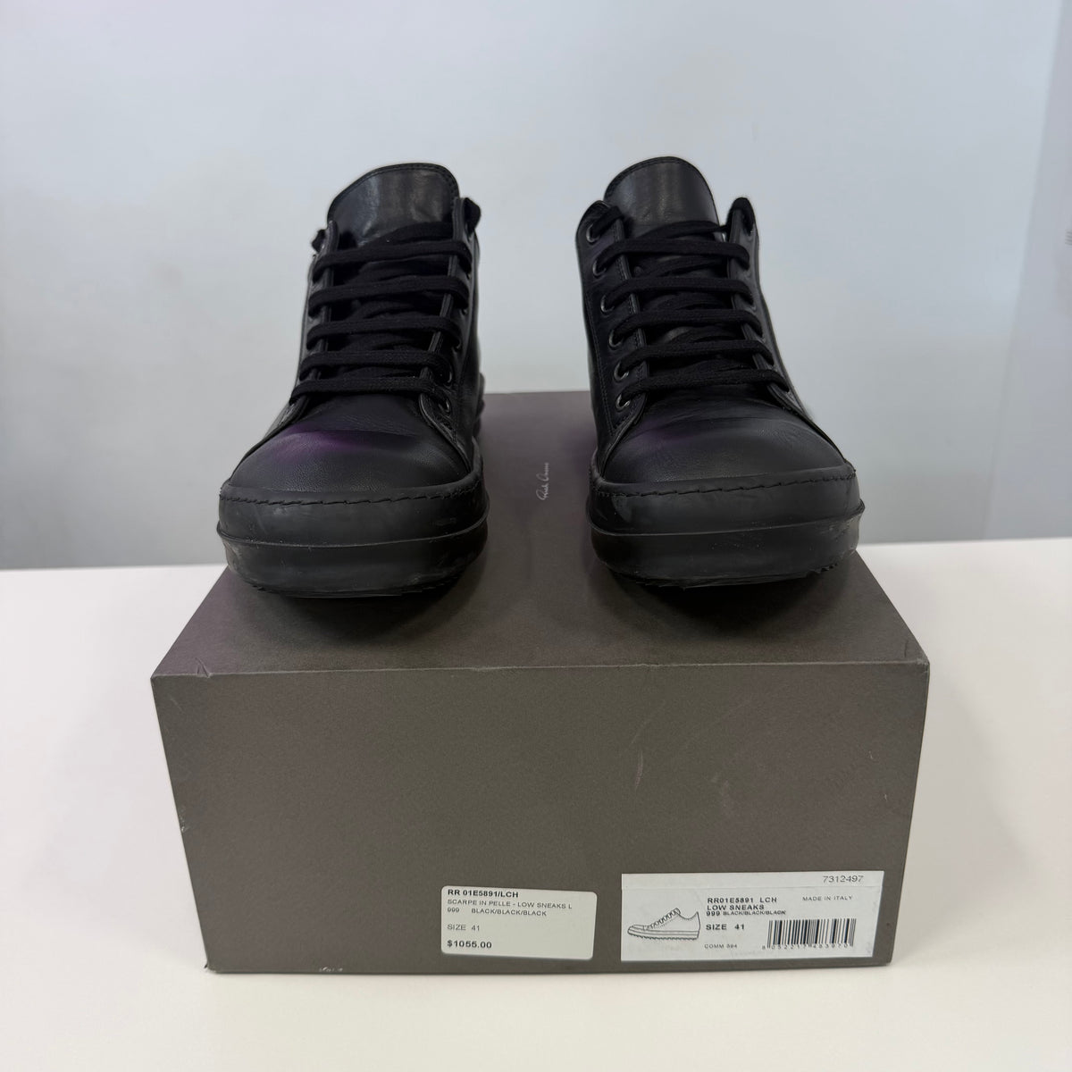 Rick Owens Ramones Low Black (USED)