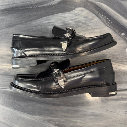 TOGA VIRILIS Black Metal Loafers (Used)(No Box)