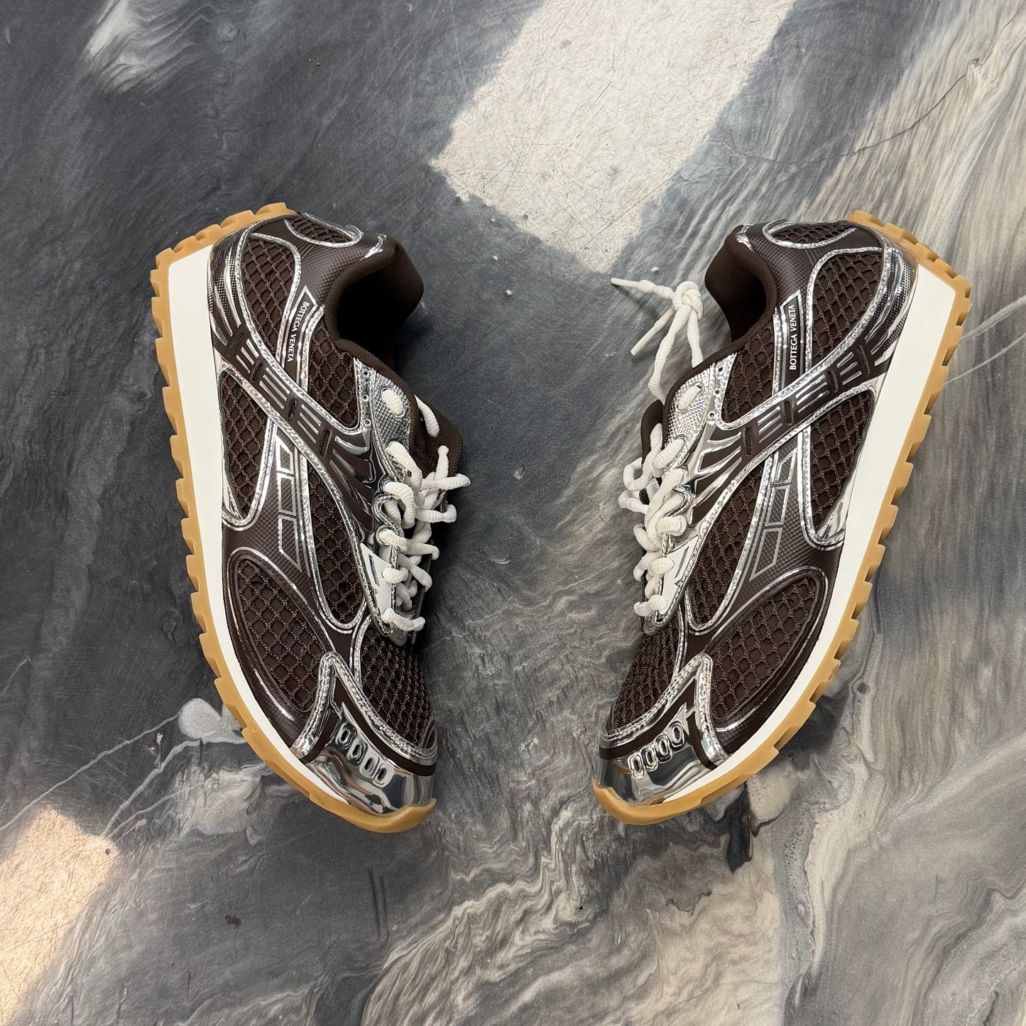 Bottega Veneta Orbit Low-Top Sneakers Brown (USED NO BOX)