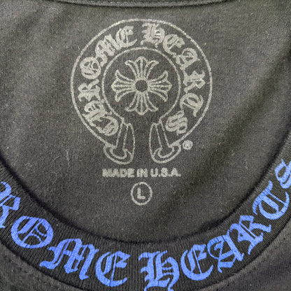 Chrome Hearts Neck Logo Pocket Tee in Black and Blue