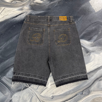 Bottega Desires Black Denim Shorts