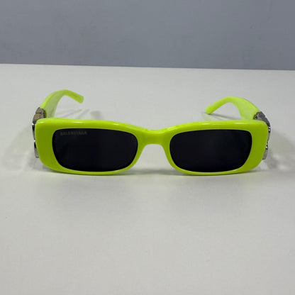 Balenciaga Rectangular Sunglasses Neon