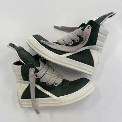 Rick Owens Jumbolace Geobasket Army Green (USED NO BOX)
