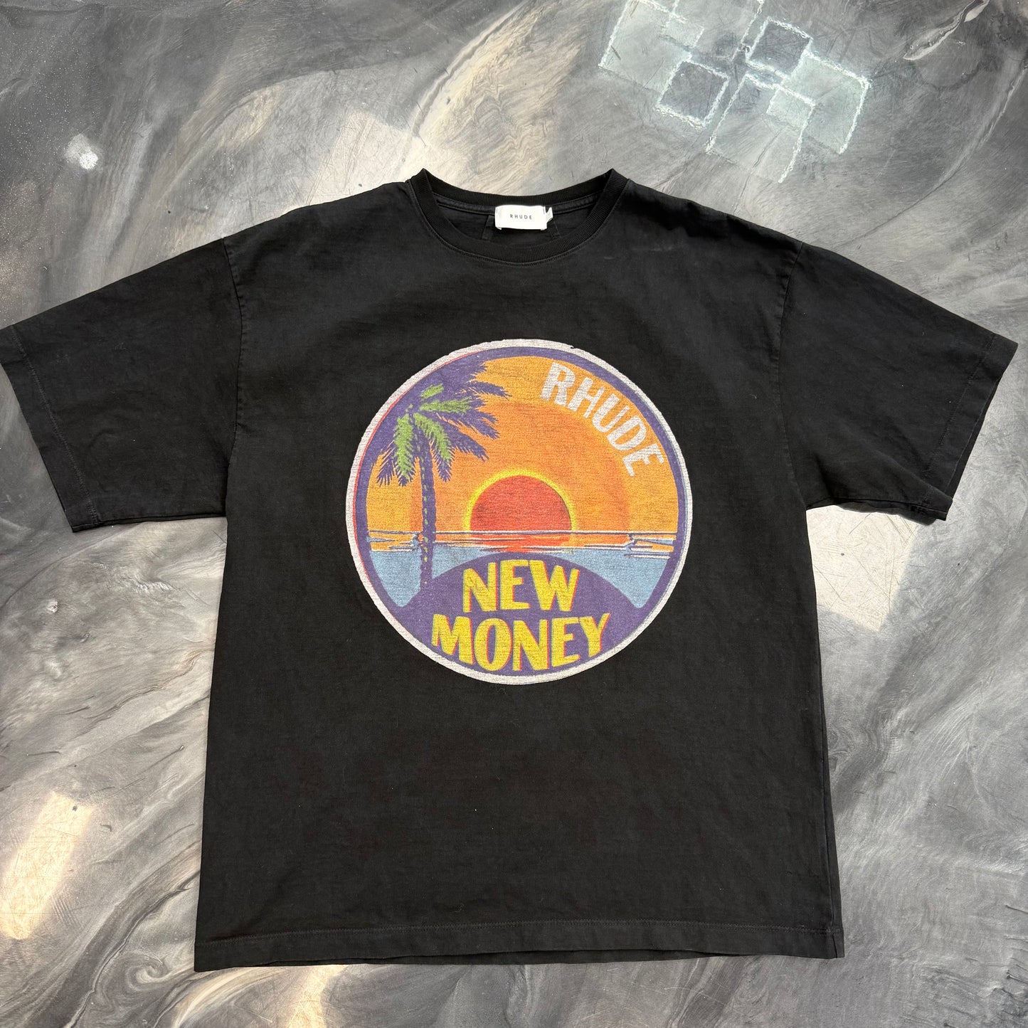Rhude Sunset Tee Vintage Black