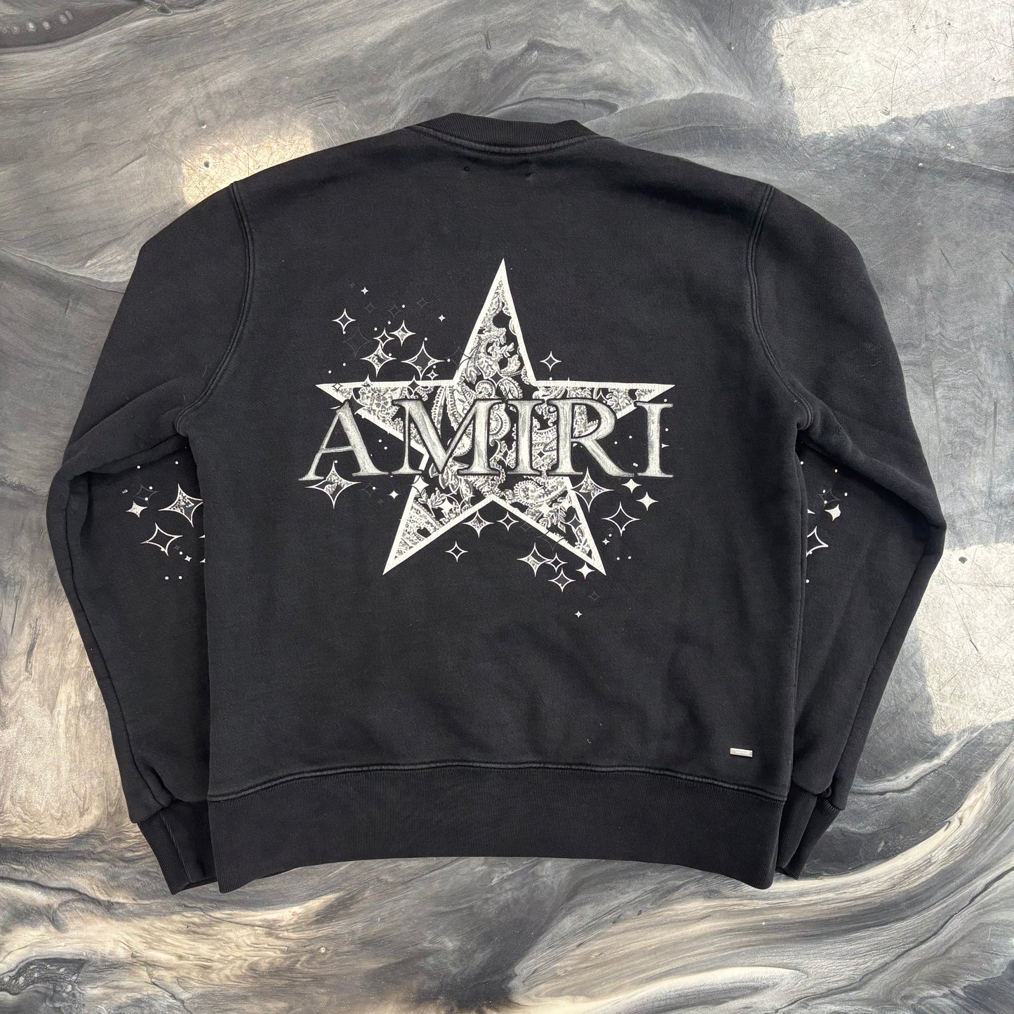 Amiri Paisley Star Crew 'Black'