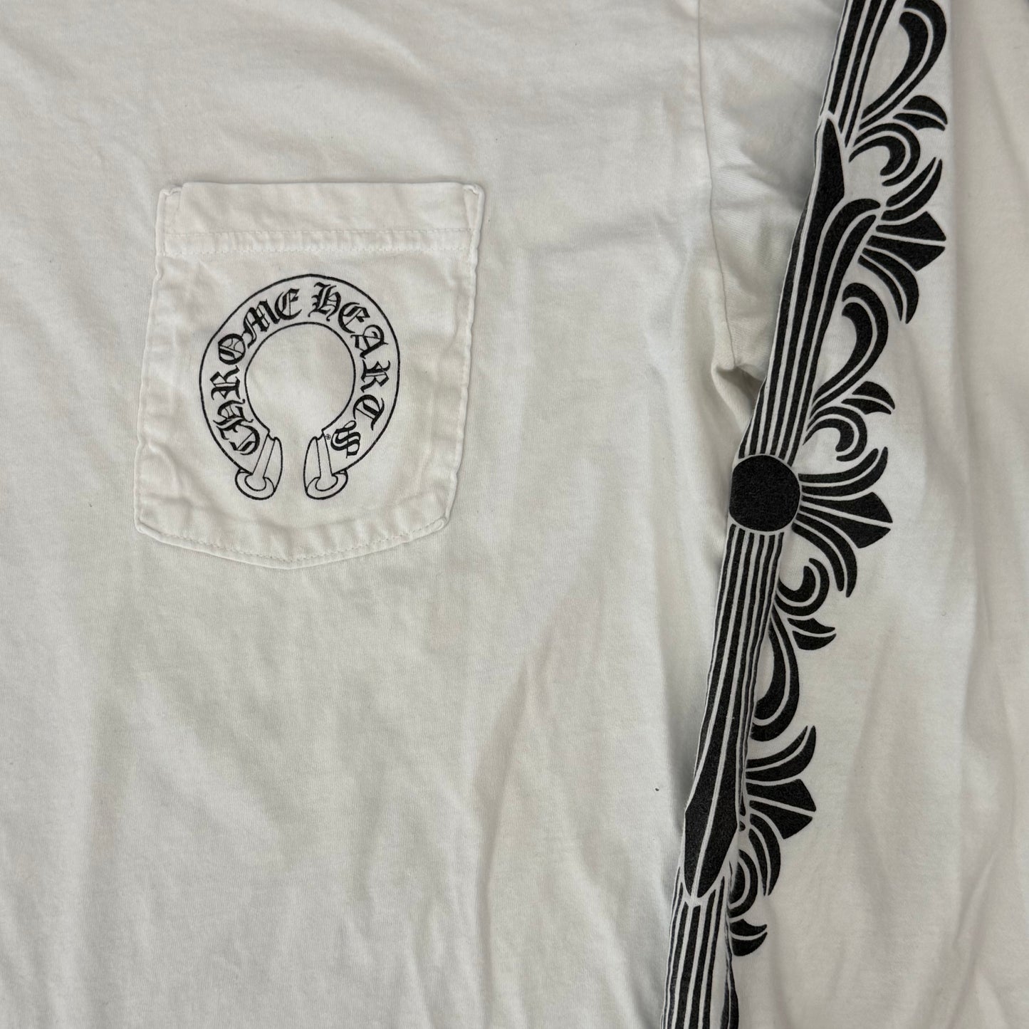 Chrome Hearts Floral Horseshoe Longsleeve Shirt White