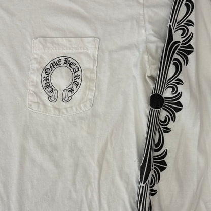 Chrome Hearts Floral Horseshoe Longsleeve Shirt White