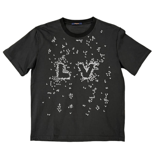 Louis Vuitton Black Spread Embroidered  Tee