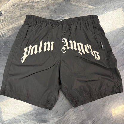 PALM ANGELS Logo-Print Swim Shorts