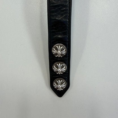 Chrome Hearts Leather Plus Cross Wrap Bracelet