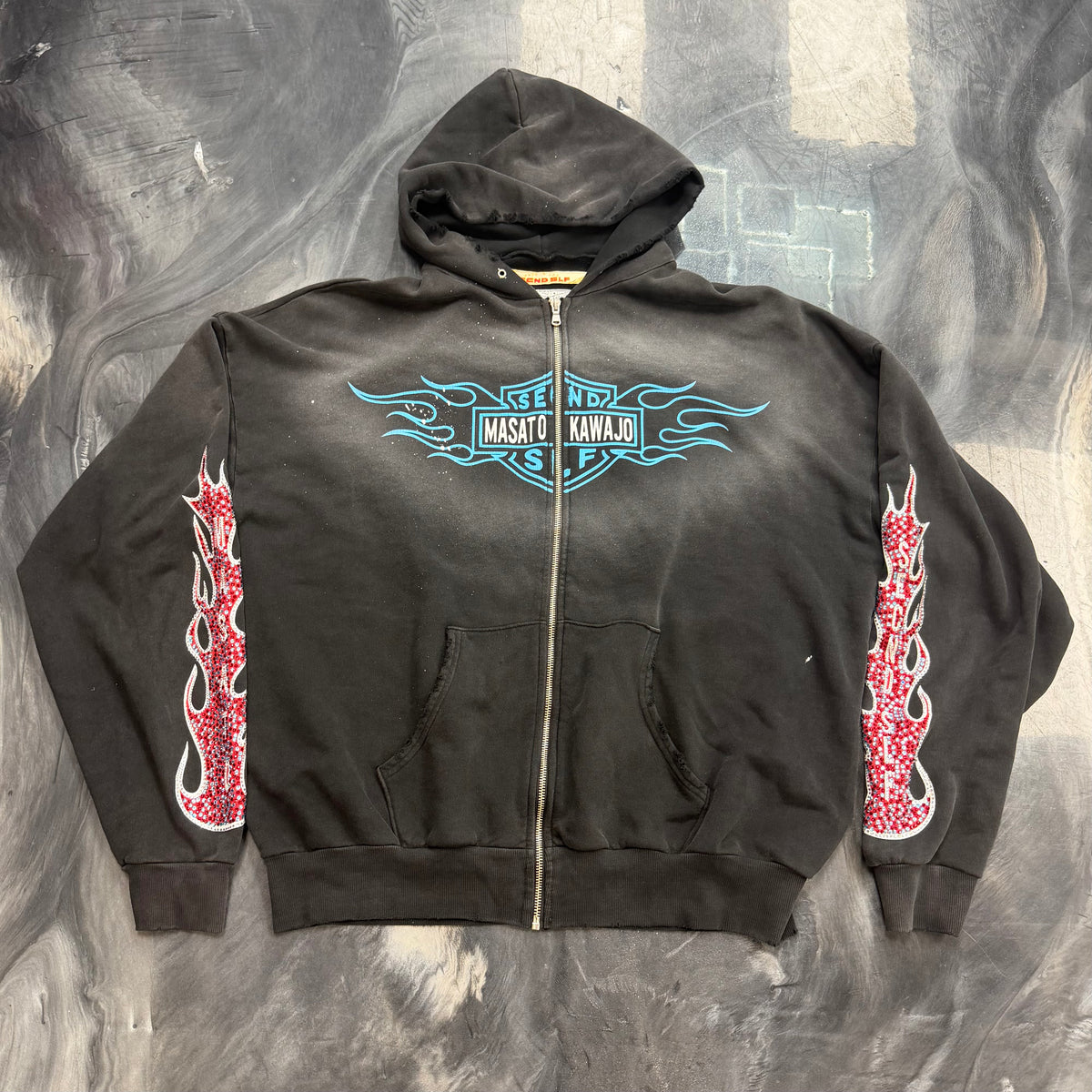 Secnd Slf x Masato Kawajo Firestorm Vintage Hoodie