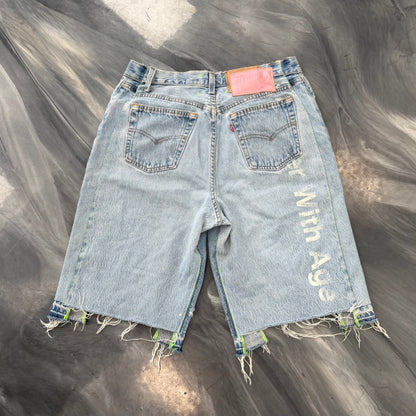Better With Age Clementine Double-Wide Denim Shorts