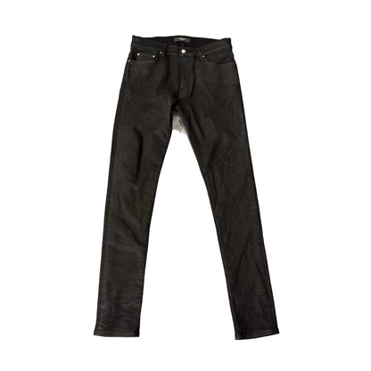 Amiri Black Waxed Denim Skinny Jeans