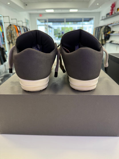 Rick Owens Sneakpeak Jumbo Lace Padded In Pelle Grigia