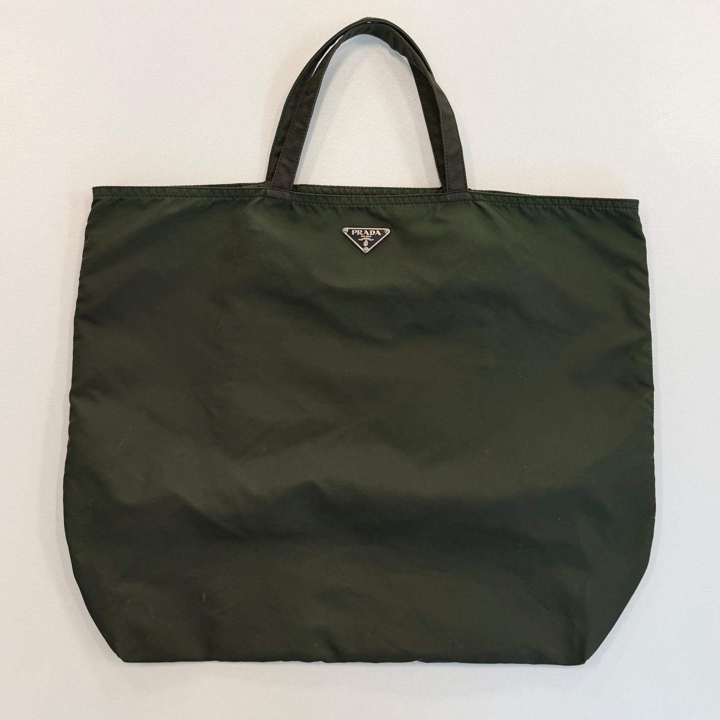 Prada Tessuto Robot Green Nylon Tote Bag