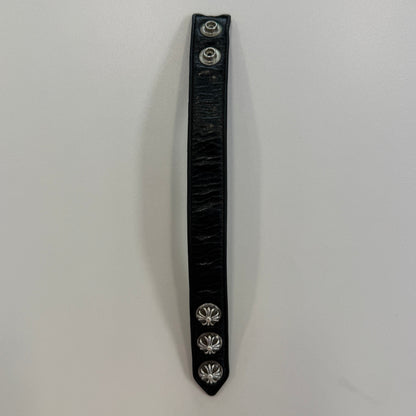 Chrome Hearts Leather Plus Cross Wrap Bracelet