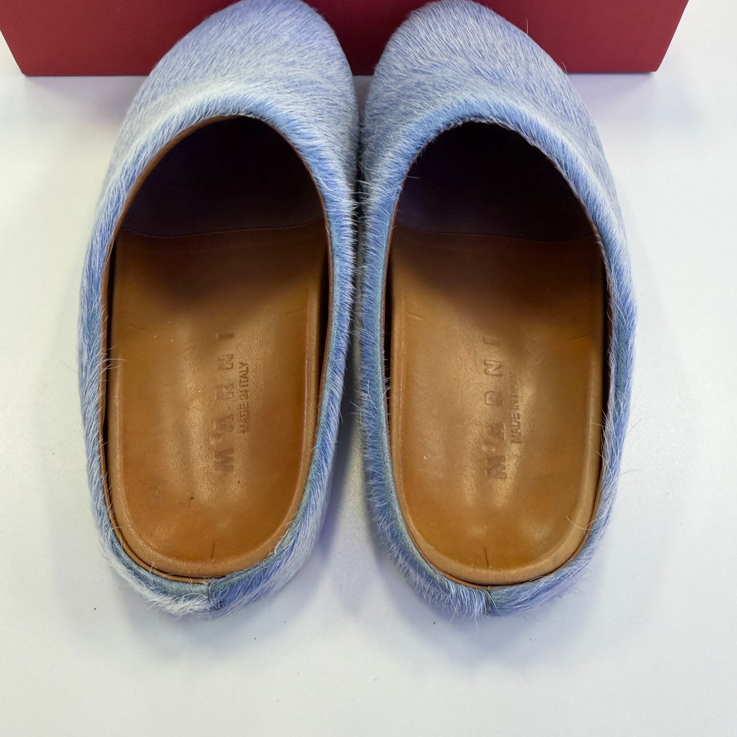 Marni Fussbett Sabot Mules Blonde Blue (USED)