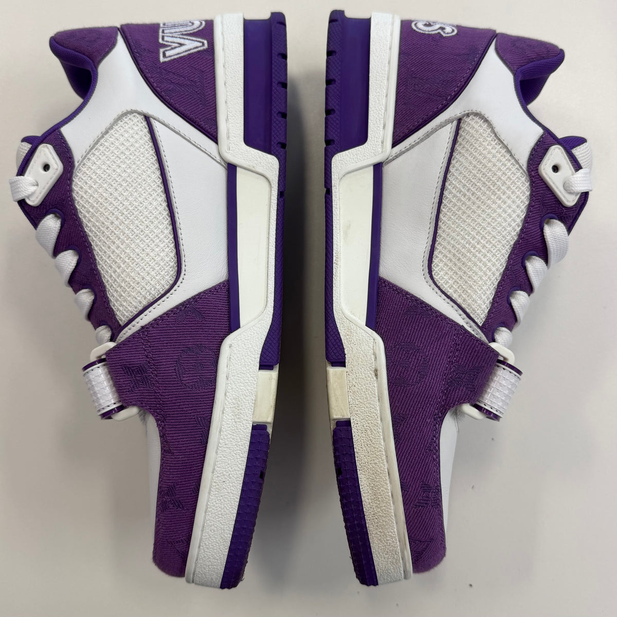 Louis Vuitton LV Trainer Monogram Strap White Purple (USED NO BOX)