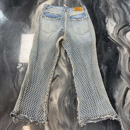 HMDD Fishnet Denim Pants