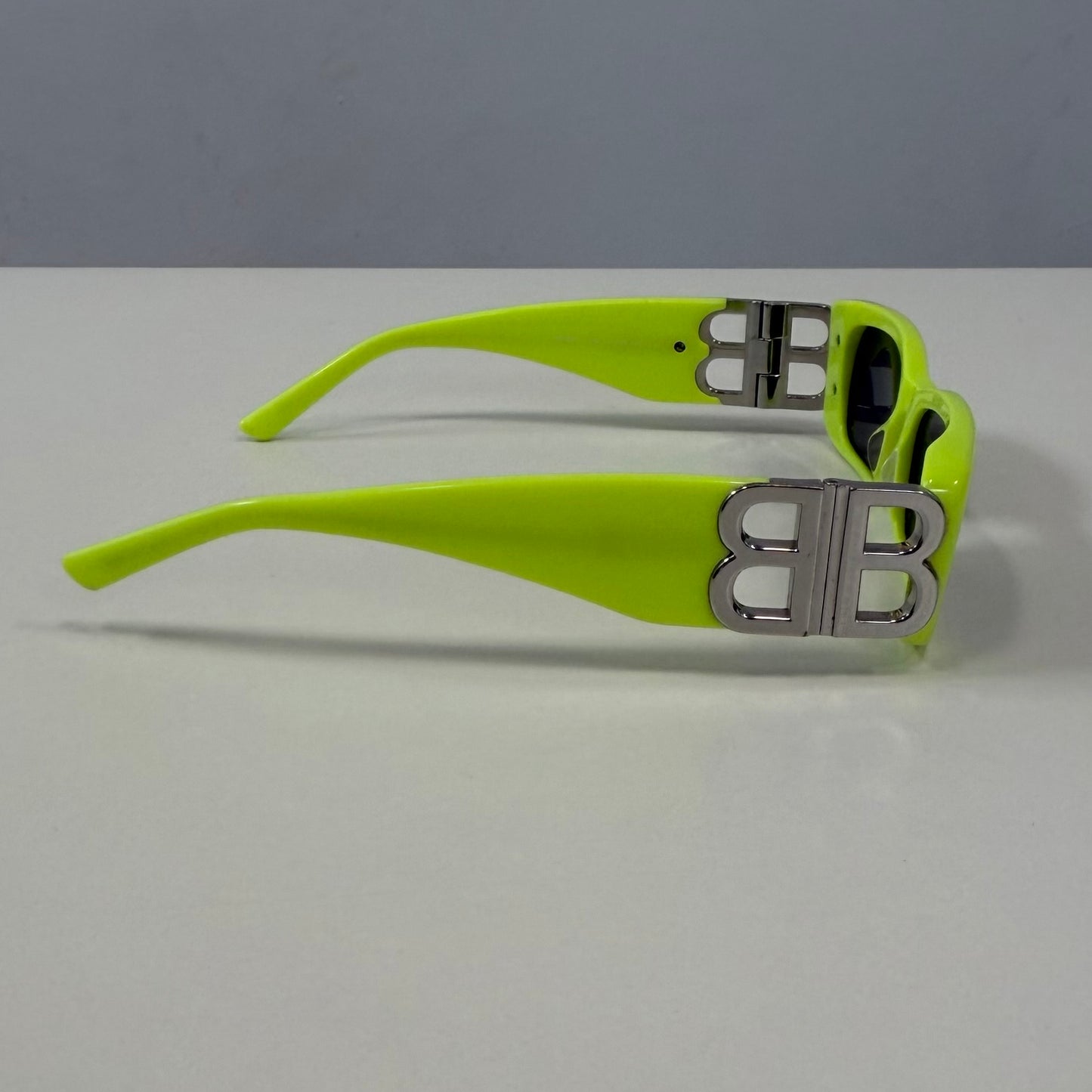 Balenciaga Rectangular Sunglasses Neon