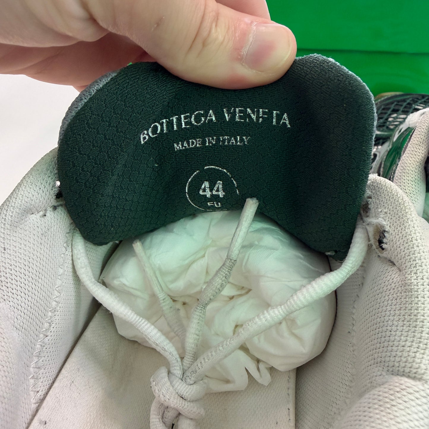 Bottega Veneta Silver & Green Orbit Sneaker (Used)