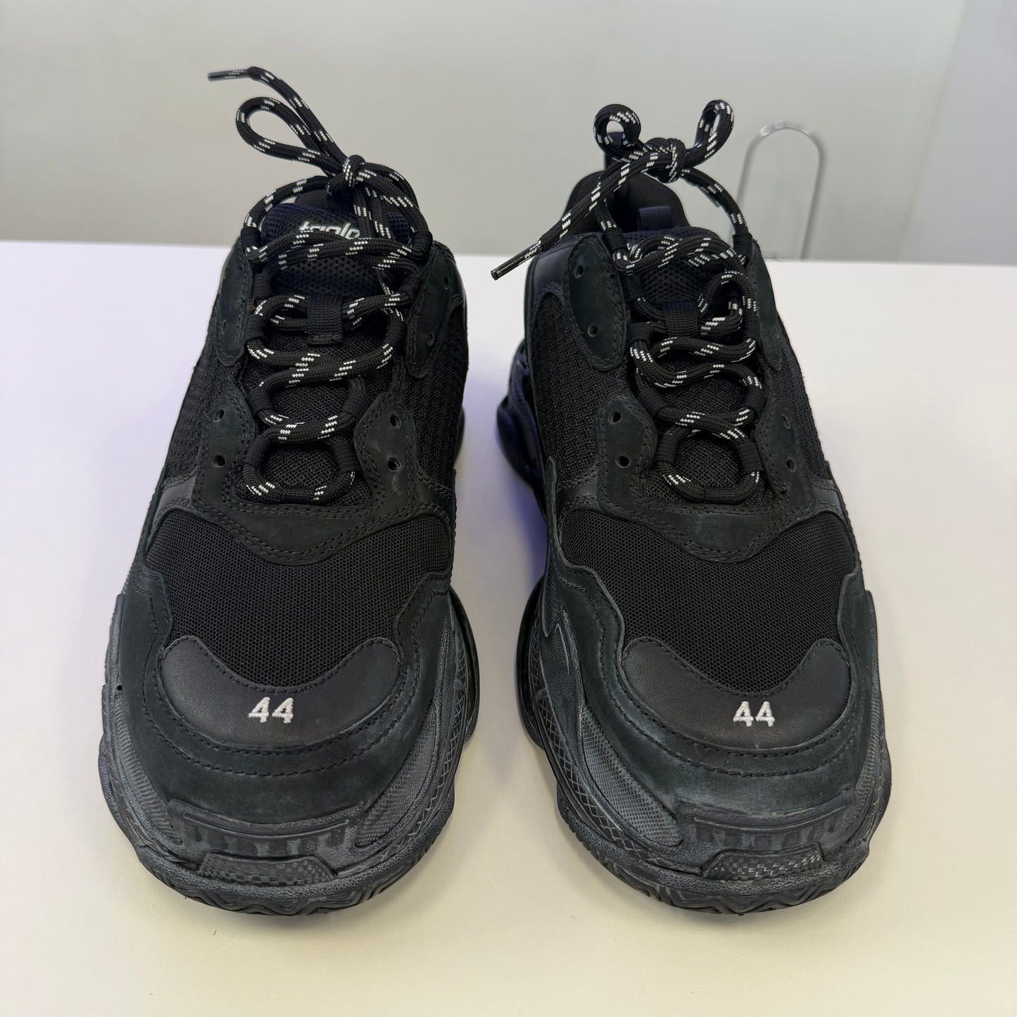Balenciaga Triple S Black Distressed Sneaker (Used)(No Box)