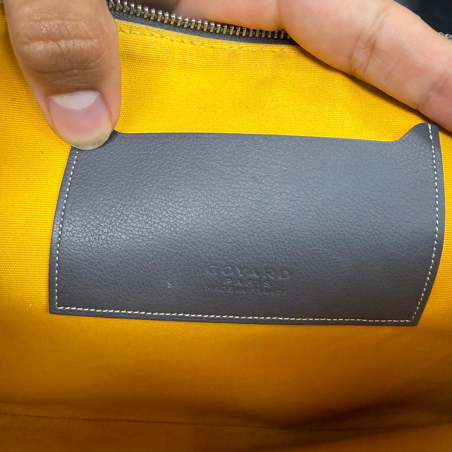 Goyard Senat MM Zip Pouch Gray