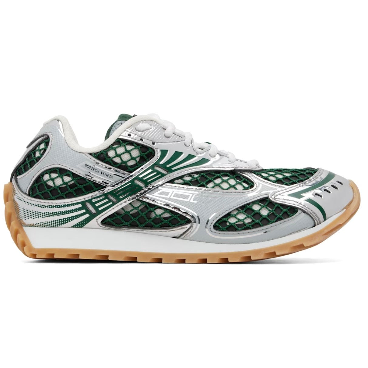 Bottega Veneta Silver & Green Orbit Sneaker (Used)