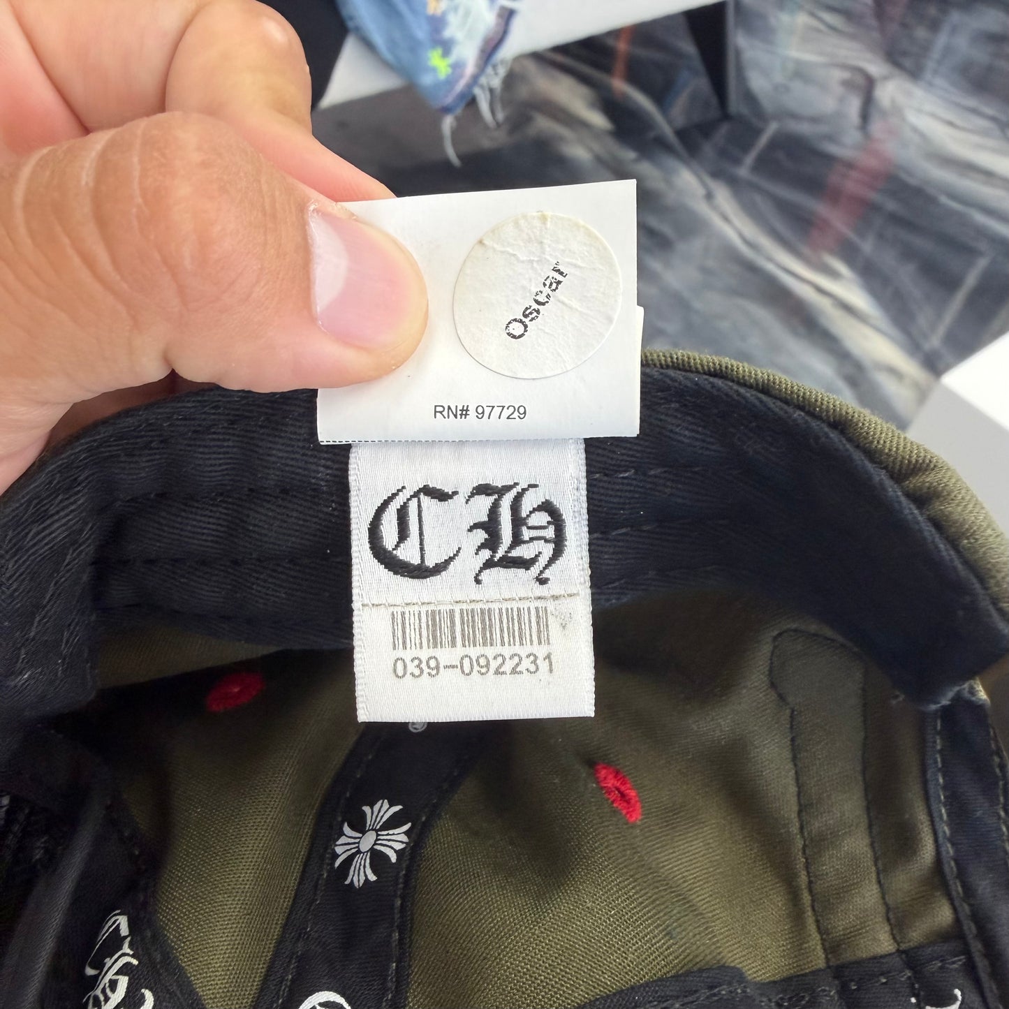 Chrome Hearts Olive Green Gas Station Trucker Hat