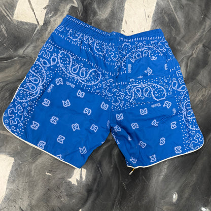 RHUDE Blue Paisley Shorts