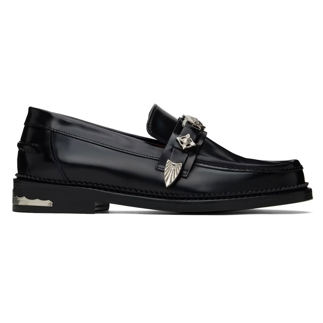 TOGA VIRILIS Black Metal Loafers (Used)(No Box)