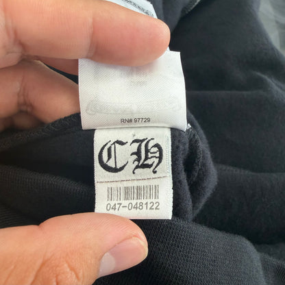 Chrome Hearts Vertical Logo Zip Up Hoodie
Black/White