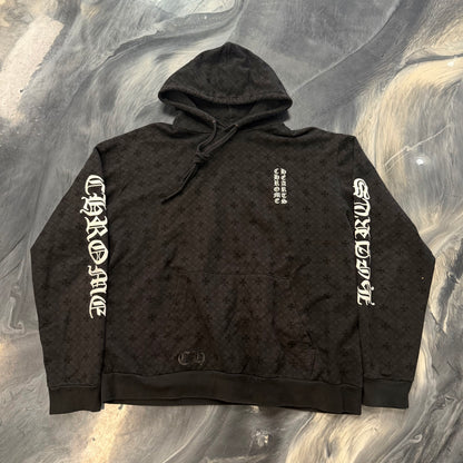 Chrome Hearts Plus Cross Allover Print Horseshoe Logo Hoodie