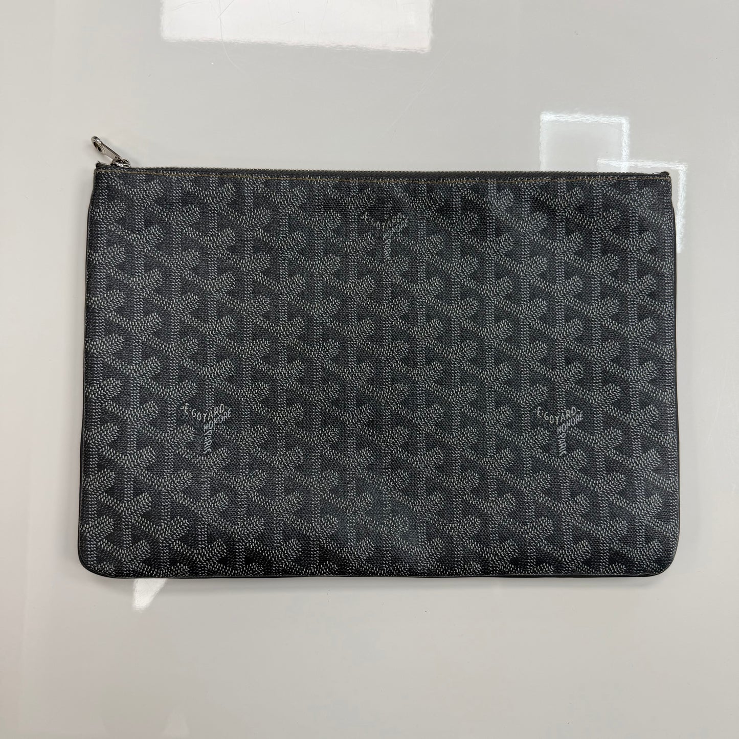 Goyard Senat MM Zip Pouch Gray