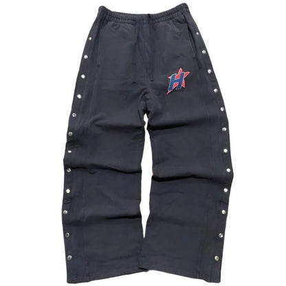 HMDD H Star Snap Black Sweatpants