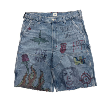 Geek Boyz Global Graffiti Jean Shorts