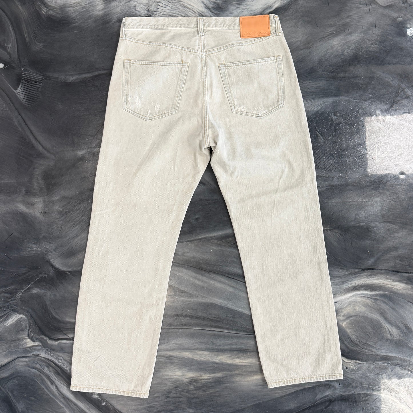 Acne Studios 2003 Pompeii Light Grey Distressed Denim Jeans