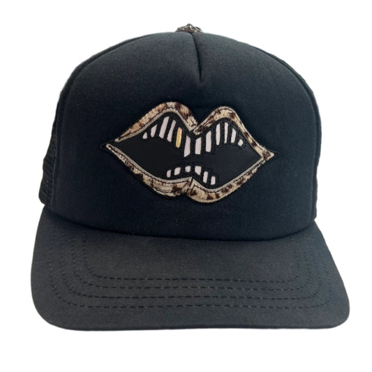 Chrome Hearts Matty Boy Fuzzy Cheetah Print Chomper Trucker Hat