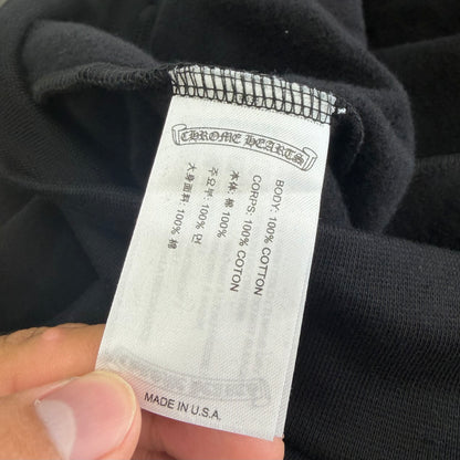 Chrome Hearts Vertical Logo Zip Up Hoodie
Black/White