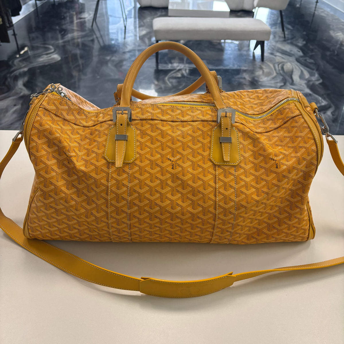 Goyard Croisiere 45 Duffle Bag Yellow