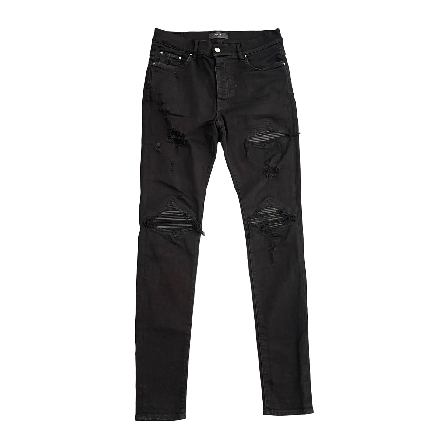 Amiri Mx1 Distressed Tapered Leg Jeans