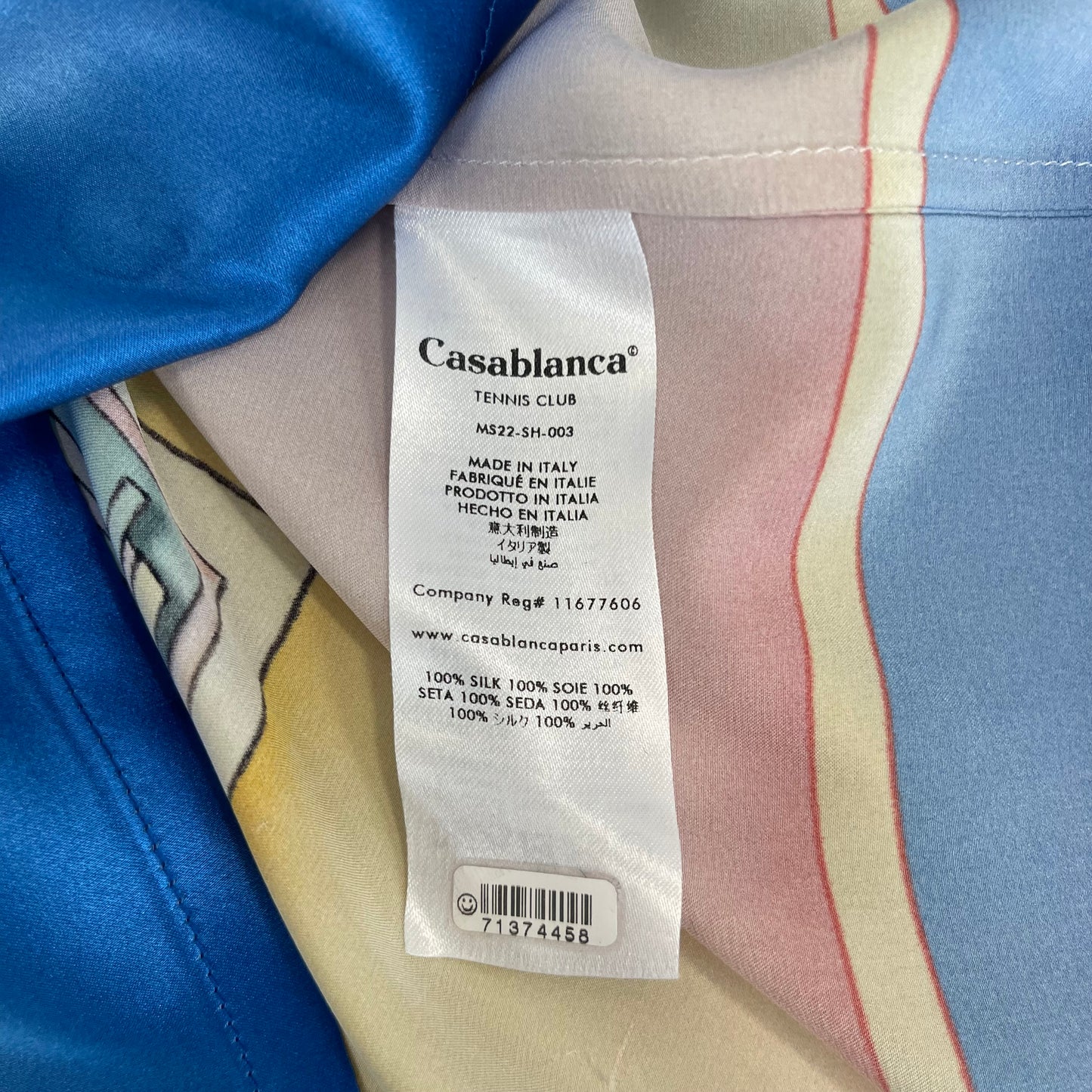 Casa Blanca Multi Color Window Silk Button Up