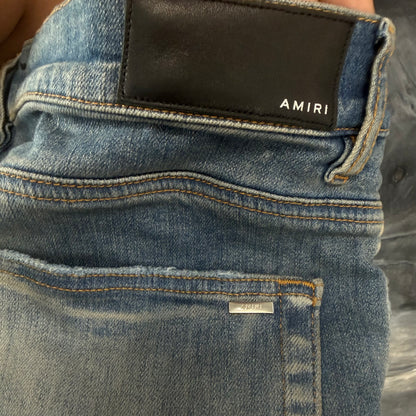 Amiri Men's MX1 Purple Spellout Denim