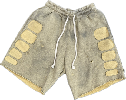 Satoshi Nakamoto Patchwork Moto Shorts