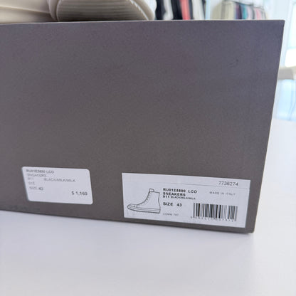 Rick Owens Concordians Leather High Black Milk Ramone’s (USED)