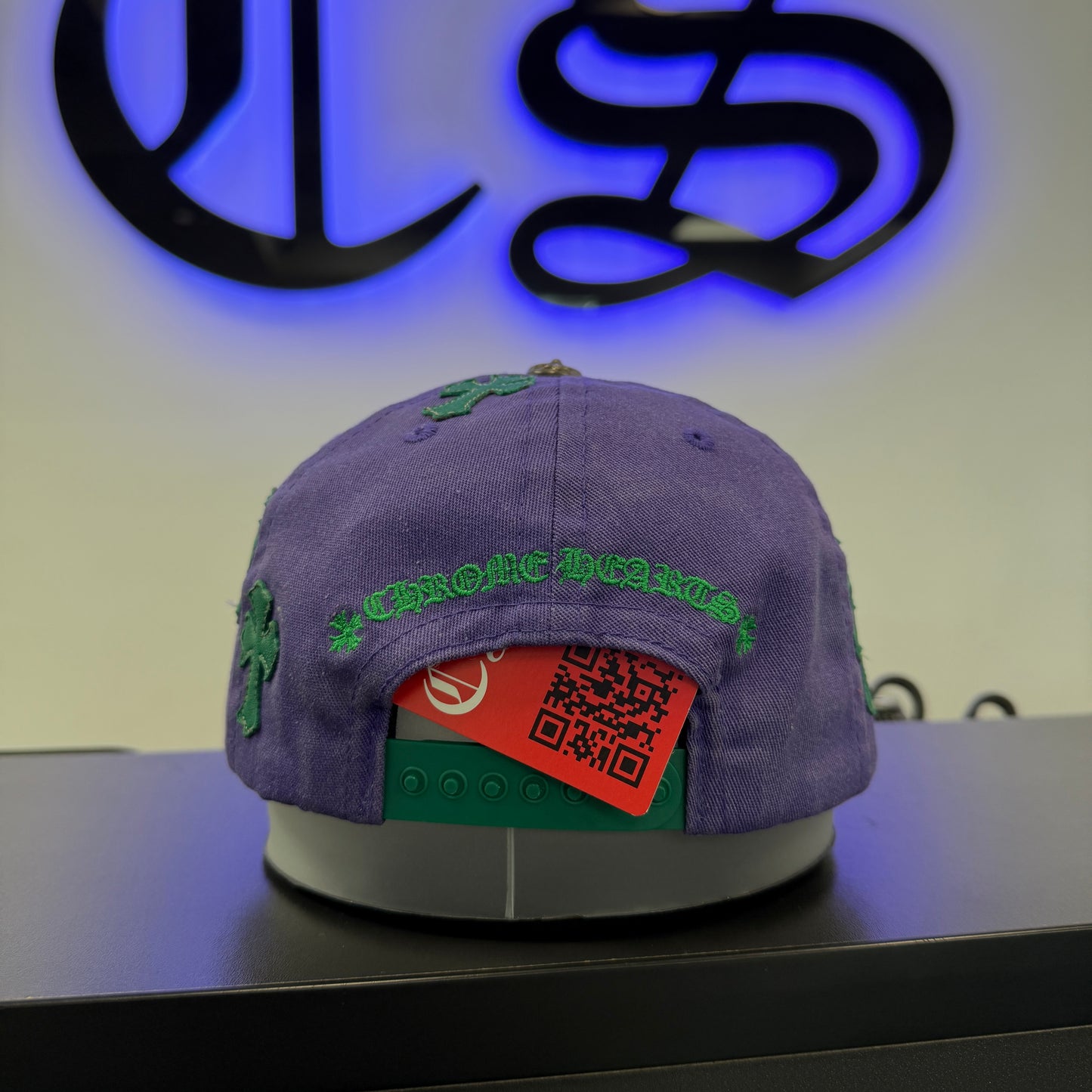 Chrome Hearts Purple Hat Green Patch