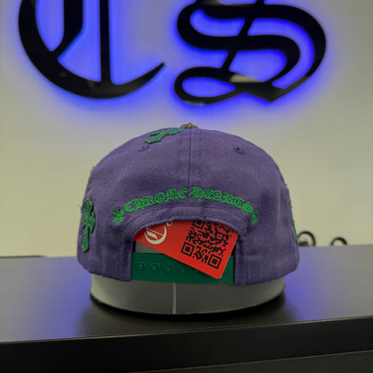 Chrome Hearts Purple Hat Green Patch