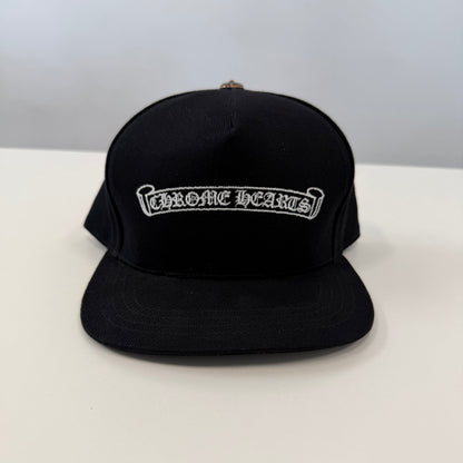 Chrome Hearts Scroll Label Black Baseball Hat